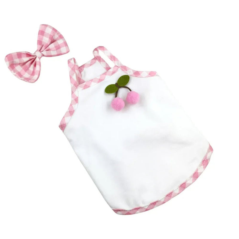 Plaid Bow Tie Pet Dress - GreenFur