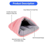 Plaid Slipper Pet Hideout Cozy Semi - Enclosed Bed for Guinea Pigs - GreenFur