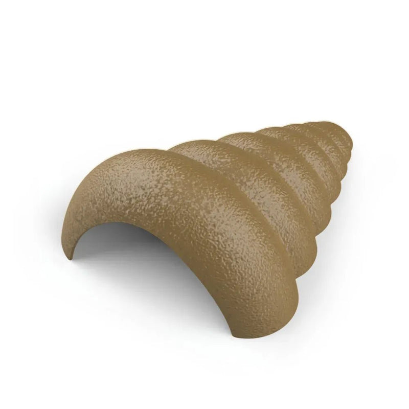 Plastic Spiral Shell Hideout for Reptile and Small Pet Terrariums, Brown - GreenFur