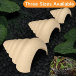 Plastic Spiral Shell Hideout for Reptile and Small Pet Terrariums, White - GreenFur