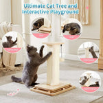 Play Cat Ball Tower Sisal Kitten Cat Tree Scratching Post - GreenFur