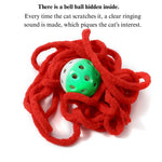 Plush Bell Cat Toy Ball Interactive Yarn Toy for Cat - GreenFur