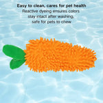 Plush Carrot Shaped Chew Toy for Dogs with Squeaker - GreenFur