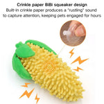 Plush Corn Shaped Chew Toy for Dogs with Squeaker - GreenFur