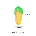 Plush Corn Shaped Chew Toy for Dogs with Squeaker - GreenFur