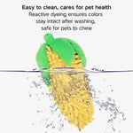 Plush Corn Shaped Chew Toy for Dogs with Squeaker - GreenFur