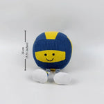 Plush Dog Sports Ball Toy Squeaky Football Basketball Volleyball Rugby - GreenFur