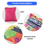 Plush Dog Teething Toy with Crinkle Sound Realistic Chip Candy Design - GreenFur