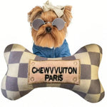 Plush Dog Toy Handbag and Bone Shapes Soft Chew Toy - GreenFur