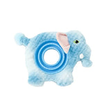 Plush Elephant Shape Detachable Dog Toy with TPR Slow Feeder - GreenFur