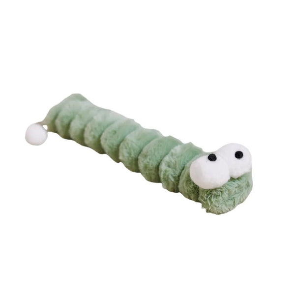 Plush Faux Fur Cat Toy Chew Pillow Catnip Interactive Toy - GreenFur