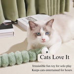 Plush Faux Fur Cat Toy Chew Pillow Catnip Interactive Toy - GreenFur