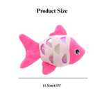 Plush Fish Cat Toy with Catnip Interactive Self Play - GreenFur