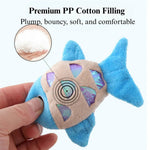 Plush Fish Cat Toy with Catnip Interactive Self Play - GreenFur