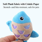 Plush Fish Cat Toy with Catnip Interactive Self Play - GreenFur
