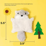 Plush Flying Squirrel Pet Toy with Crinkle Paper - GreenFur
