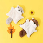 Plush Flying Squirrel Pet Toy with Crinkle Paper - GreenFur
