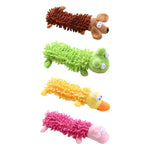 Plush Mop Texture Dog Chew Toy Durable Soft Animal Series - GreenFur