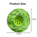 Plush Pet Flying Disc Bite Resistant Feeding Ball Puzzle Chewing Toy - GreenFur