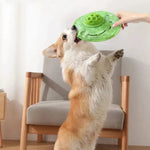 Plush Pet Flying Disc Bite Resistant Feeding Ball Puzzle Chewing Toy - GreenFur