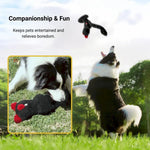 Plush Rabbit Dog Toy with Crinkle Paper and Squeaker for Interactive Chewing - GreenFur