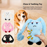 Plush Rabbit Dog Toy with Crinkle Paper and Squeaker for Interactive Chewing - GreenFur