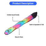 Plush Snake Dog Toy with Crinkle Sound and Squeaker Durable Chew Toy - GreenFur