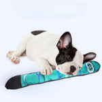 Plush Snake Dog Toy with Crinkle Sound and Squeaker Durable Chew Toy - GreenFur
