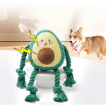 Plush Squeaky Interactive Dog Toy with Chew - Resistant Knots - GreenFur