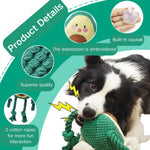 Plush Squeaky Interactive Dog Toy with Chew - Resistant Knots - GreenFur