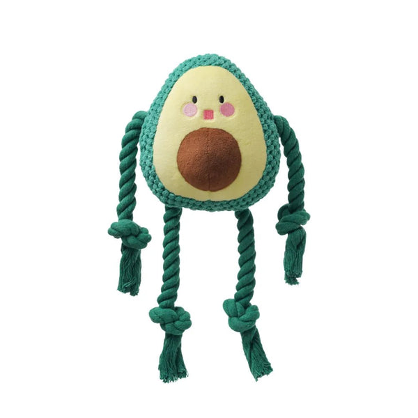 Plush Squeaky Interactive Dog Toy with Chew - Resistant Knots - GreenFur