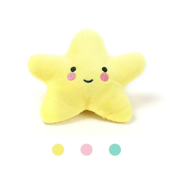 Plush Star Squeaky Chew Toy Durable Dog Entertainment Toy - GreenFur