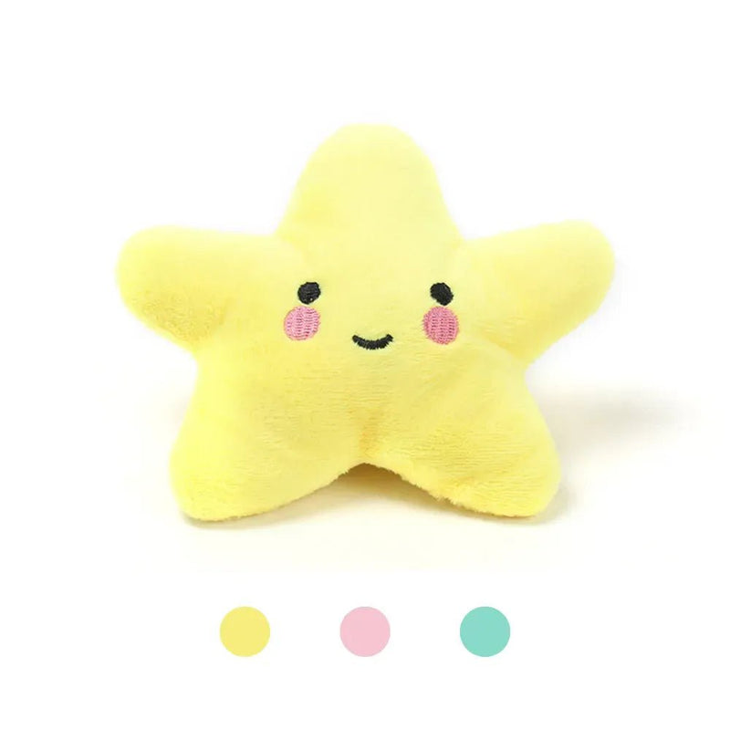 Plush Star Squeaky Chew Toy Durable Dog Entertainment Toy - GreenFur