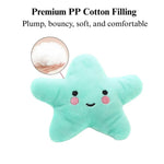 Plush Star Squeaky Chew Toy Durable Dog Entertainment Toy - GreenFur