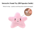 Plush Star Squeaky Chew Toy Durable Dog Entertainment Toy - GreenFur