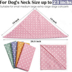 Polka Dot Pet Bandana Cotton Triangle Scarf for Cats and Dogs - GreenFur