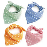 Polka Dot Pet Bandana Cotton Triangle Scarf for Cats and Dogs - GreenFur