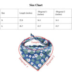 Polyester Daisy Print Pet Bandanas - GreenFur