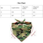 Polyester Triangle Camouflage Bandanas for Dogs - GreenFur