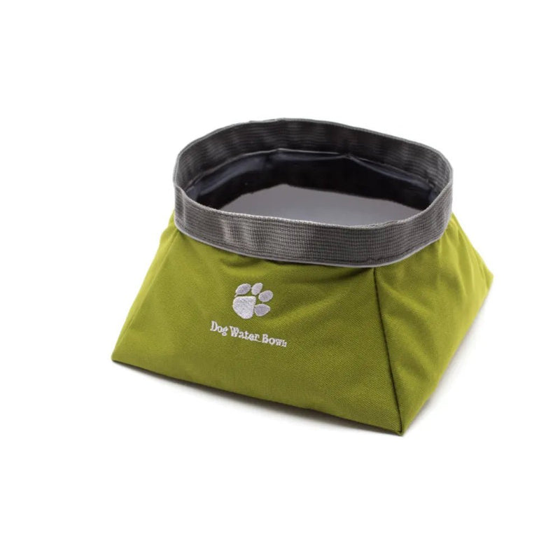 Portable Collapsible Waterproof Canvas Pet Bowl - GreenFur
