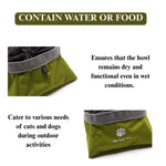 Portable Collapsible Waterproof Canvas Pet Bowl - GreenFur