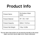 Portable Dog Water Bottle Dog Travel Water Bottles - GreenFur