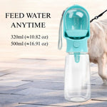 Portable Dog Water Bottles With Food Feeder for Pet Walks - GreenFur