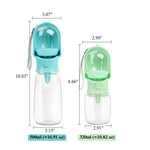Portable Dog Water Bottles With Food Feeder for Pet Walks - GreenFur