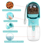 Portable Dog Water Bottles With Food Feeder for Pet Walks - GreenFur