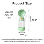 Portable Dual Storage for Food and Water Leak Proof Pet Bottle - GreenFur