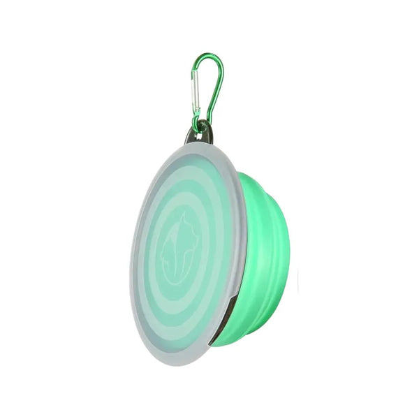 Portable Foldable Silicone Dog Bowl Outdoor Pet Bowl - GreenFur