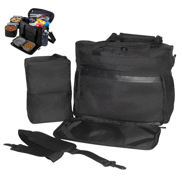 Portable Pet Travel Storage Bag Food Container Treat Pouch for Outdoor Dogs and Cats - GreenFur