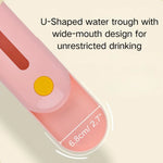 Portable Pet Travel Water Bottle with U - Shaped Water Trough - GreenFur