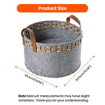 Portable Rattan Style Felt Fabric Pet Basket with Soft Cushion - GreenFur
